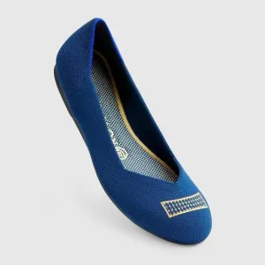 Rothy’s The Flats in Blue Holiday Licorice Women’s Size 6.5