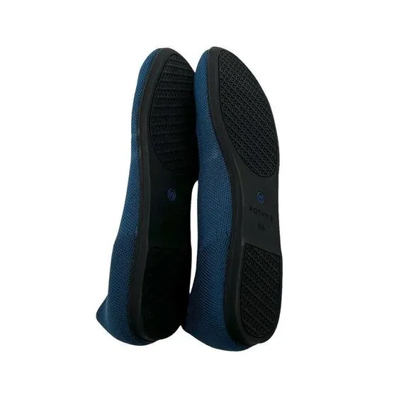 Rothy’s The Flats in Blue Holiday Licorice Women’s Size 6.5