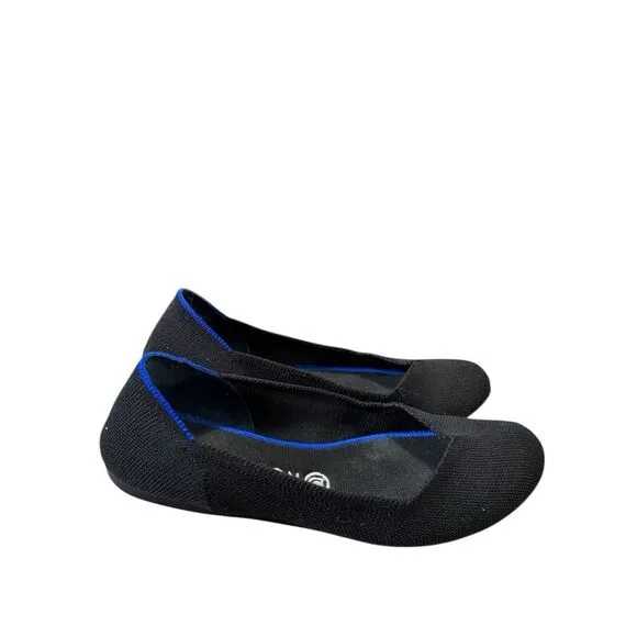 Rothy's The Flats Women's 10 Black Round Toe Slip On Knit Washable Ballet Shoes