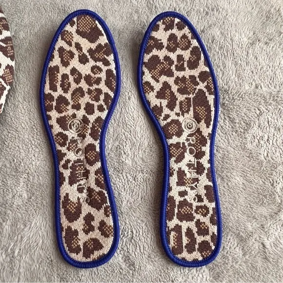 Rothy's The Loafer Mocha Spot Leopard Animal Print Knit Round Toe Flats 6.5