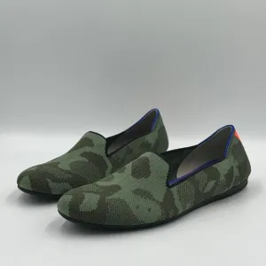 Rothy's The Loafer Olive Camo Green Round Toe Flat Shoes 7.5