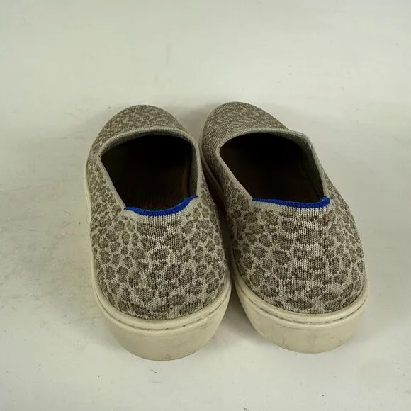 Rothy's The Original Sneakers Women's 8.5 Cheetah Print Slip-On Comfort Shoes
