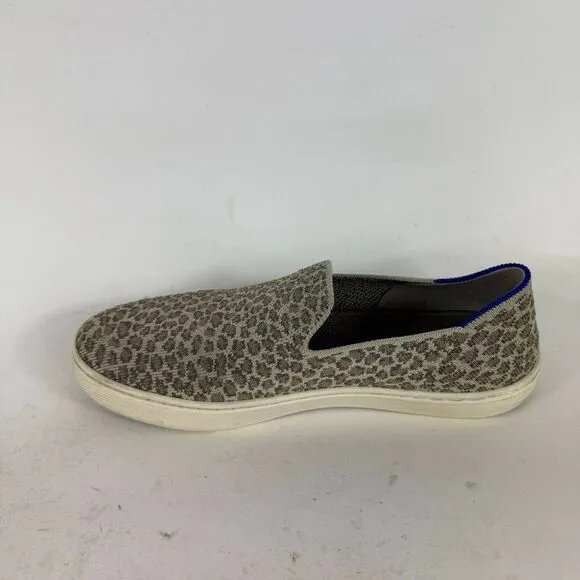 Rothy's The Original Sneakers Women's 8.5 Cheetah Print Slip-On Comfort Shoes