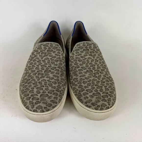 Rothy's The Original Sneakers Women's 8.5 Cheetah Print Slip-On Comfort Shoes