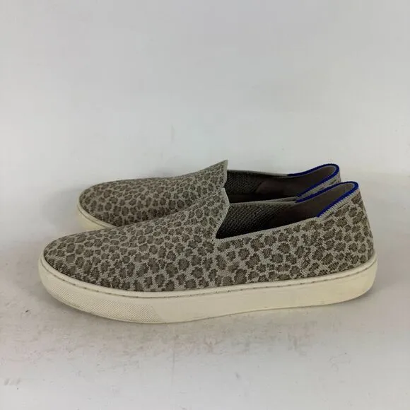 Rothy's The Original Sneakers Women's 8.5 Cheetah Print Slip-On Comfort Shoes