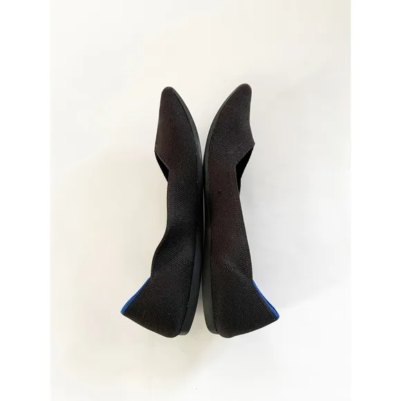 ROTHY's The Point Toe Flats in Black 10W
