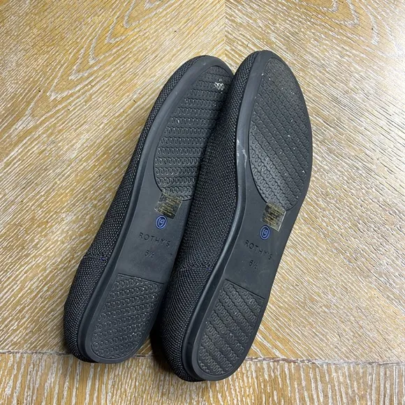 ROTHY’S Women's Round Toe Solid Black Flats Shoes 6.5