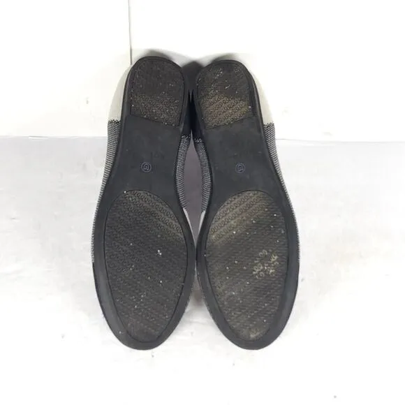 Rothy’s Women’s The Flat US10 Black White Knit Retired Round Toe SlipOn flats