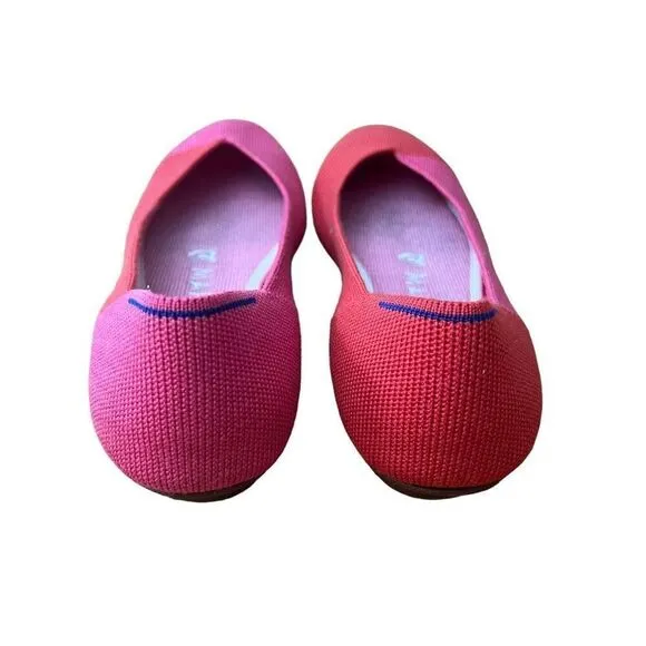 Rothy’s x Marta Ferri Flame Azalea Round Toe Ballet Flats Size 8