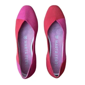Rothy’s x Marta Ferri Flame Azalea Round Toe Ballet Flats Size 8
