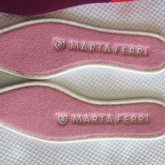 Rothy's Marta Ferri Red and Purple Flats
