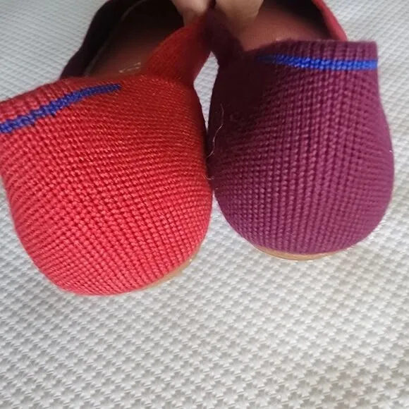 Rothy's Marta Ferri Red and Purple Flats