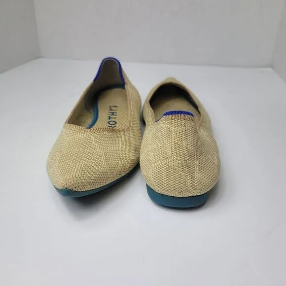 Rothy's Retired Ballet Flats Sahara Gold Round Toe Women's Casual Shoe Size 6