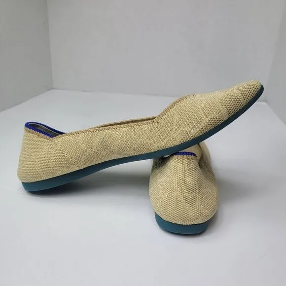 Rothy's Retired Ballet Flats Sahara Gold Round Toe Women's Casual Shoe Size 6