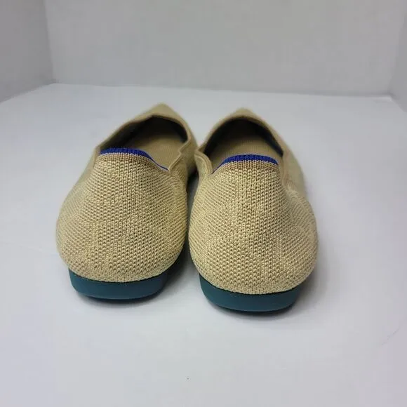 Rothy's Retired Ballet Flats Sahara Gold Round Toe Women's Casual Shoe Size 6