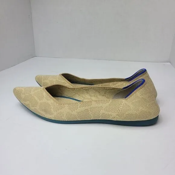 Rothy's Retired Ballet Flats Sahara Gold Round Toe Women's Casual Shoe Size 6