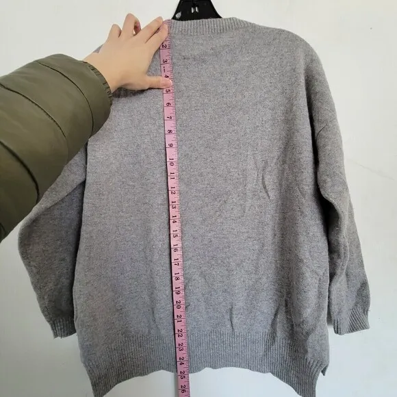 Royal Feng Mickey Mouse Heather Gray Crewneck Long Sleeve Sweater Size Small