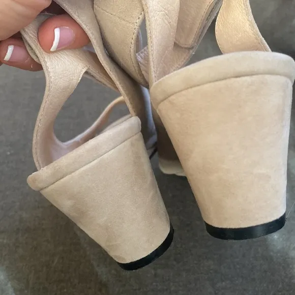 Sacha  London suede peep toe wedges