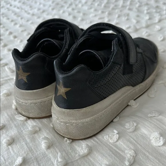 Saint Laurent Black Leather ‘SL24’ used-look sneakers