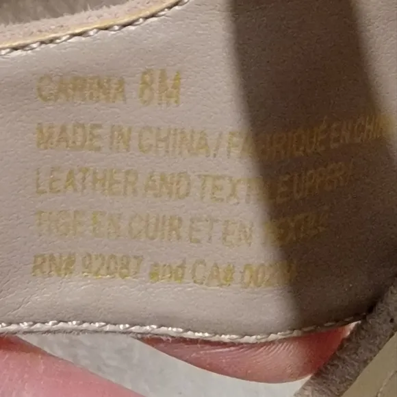 SAKS FIFTH Avenue Carina Nude Slingback Suede Open toe heels Size 8