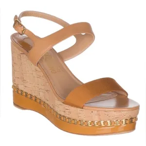 🔥Salvatore Ferragamo Mollie Chain Cork Wedges Size 10🔥