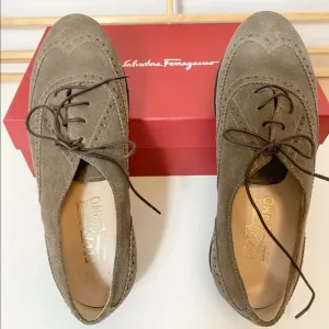 Salvatore Ferragamo Suede Oxford Shoes