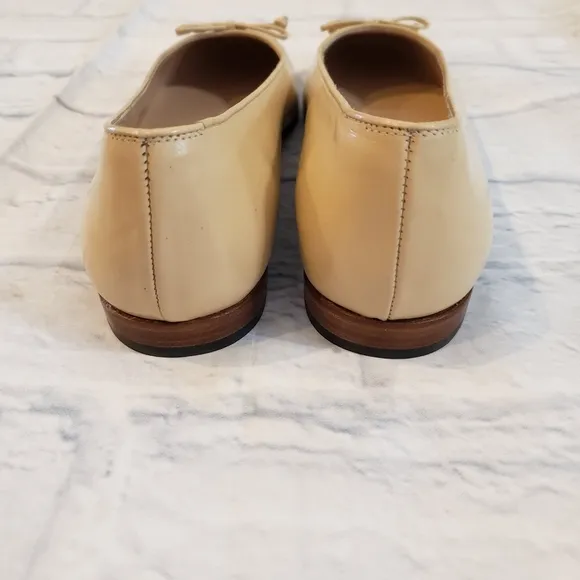 Salvatore Ferragamo Tan Leather &amp; Suede Quilted Flats Women’s Size 8 2A