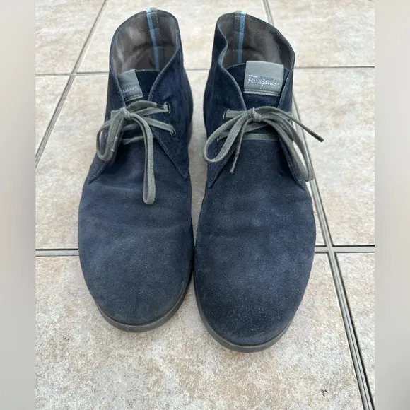SALVATORE FERRAGAMOSuede Lace-Up Boots