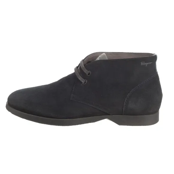 SALVATORE FERRAGAMOSuede Lace-Up Boots