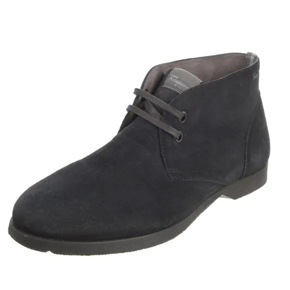 SALVATORE FERRAGAMOSuede Lace-Up Boots