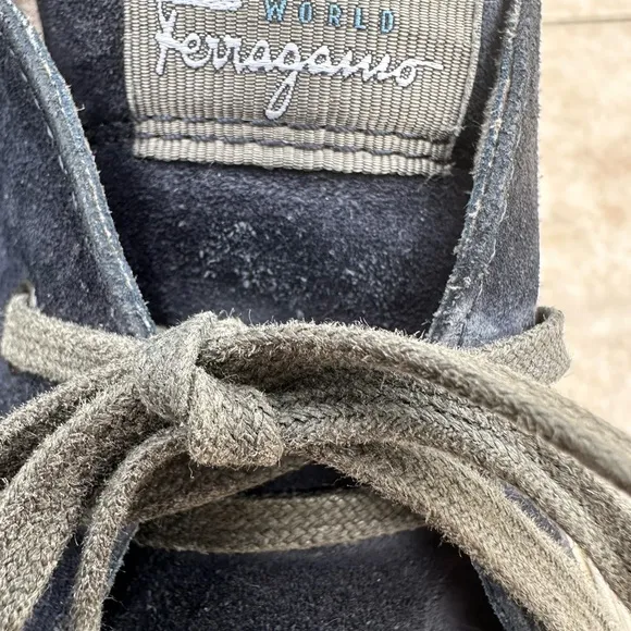 SALVATORE FERRAGAMOSuede Lace-Up Boots