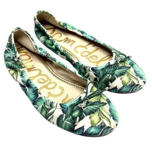 Sam Edelman Ballet Flats Women's Size 7.5 Palm Leaves &quot;Felicia&quot; Round Toe