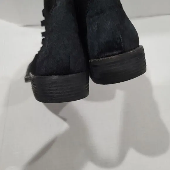 Sam Edelman Bleecker Calf Hair Lace Up Leather Boots Size 10