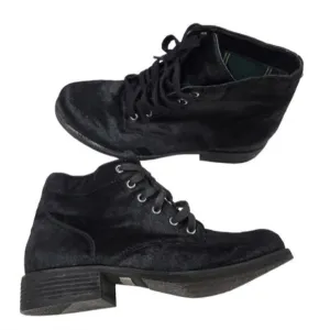 Sam Edelman Bleecker Calf Hair Lace Up Leather Boots Size 10