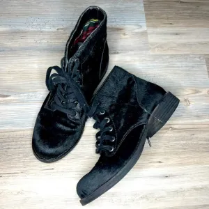 SAM EDELMAN Bleecker Fur Haircalf Combat Boots