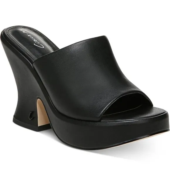 Sam Edelman chucnky heel wedge style sandals nwot
