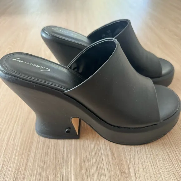 Sam Edelman chucnky heel wedge style sandals nwot