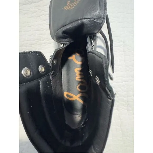 Sam Edelman Combat boots lace up leather 8