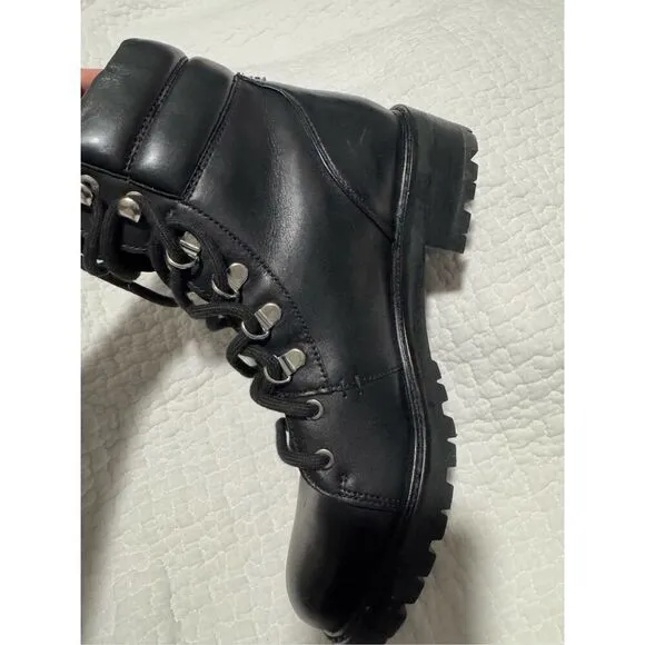 Sam Edelman Combat boots lace up leather 8