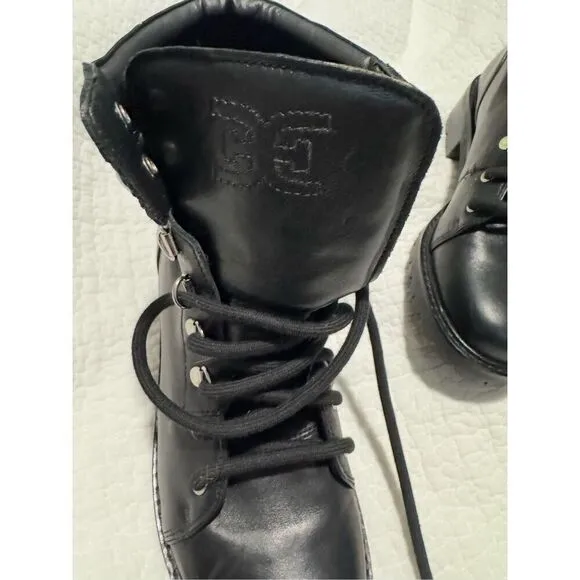 Sam Edelman Combat boots lace up leather 8