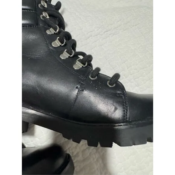 Sam Edelman Combat boots lace up leather 8