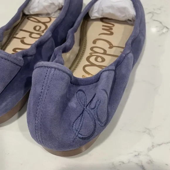 Sam Edelman | Flats Ballet Felicia Purple Suede Leather Round Toe NEW