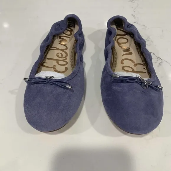 Sam Edelman | Flats Ballet Felicia Purple Suede Leather Round Toe NEW