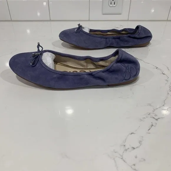 Sam Edelman | Flats Ballet Felicia Purple Suede Leather Round Toe NEW
