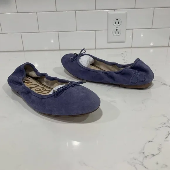 Sam Edelman | Flats Ballet Felicia Purple Suede Leather Round Toe NEW
