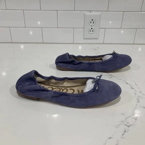 Sam Edelman | Flats Ballet Felicia Purple Suede Leather Round Toe NEW