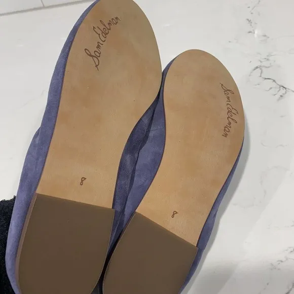 Sam Edelman | Flats Ballet Felicia Purple Suede Leather Round Toe NEW