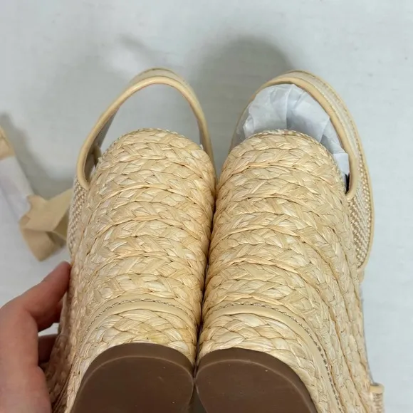 Sam Edelman Tan Vaughn Open Toe Wedges NEW Size 9M