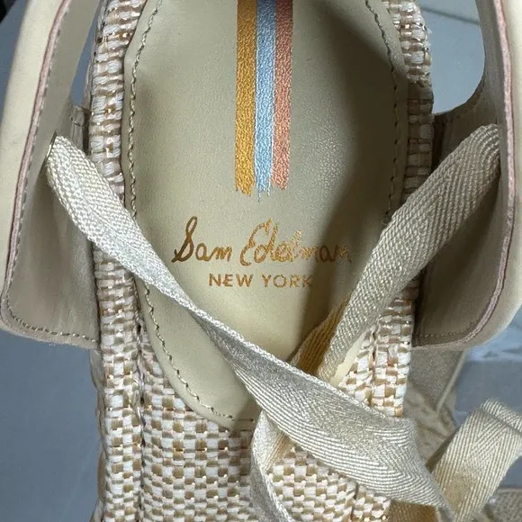 Sam Edelman Tan Vaughn Open Toe Wedges NEW Size 9M