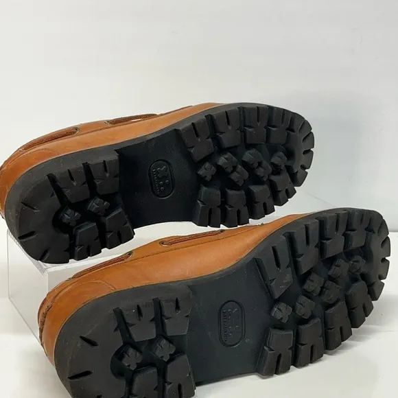 Samuel Hubbard Camplight Lug Sole Moccasins  Saddle Bag Tan  Mens 9.5 Xtralight